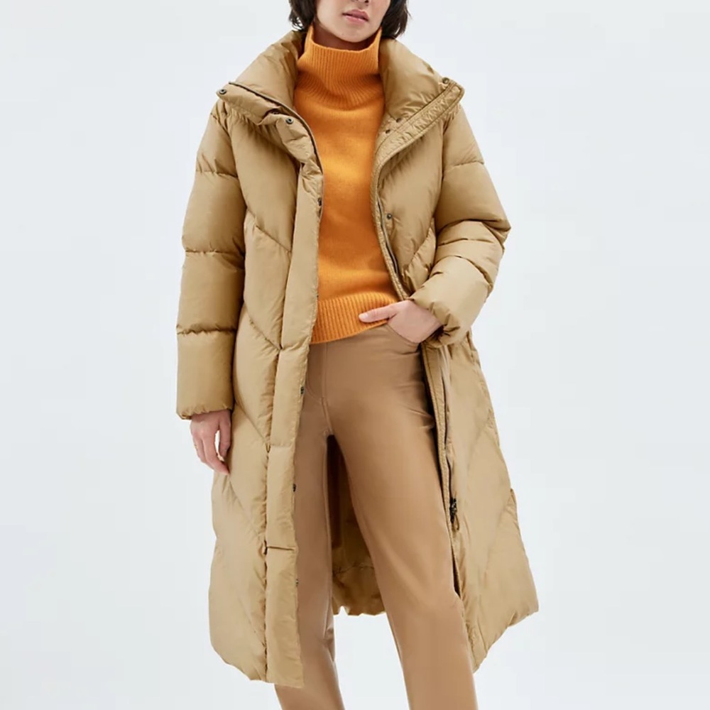 Aritzia Cloud Puff Winter Coat in Oxford Tan